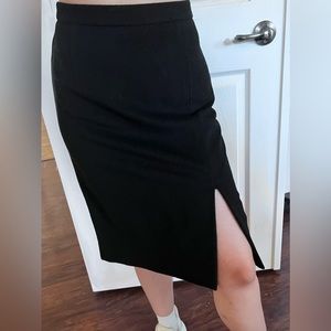 Moschino Cheap and Chic black angora and wool pencil skirt. Size 8. Fits like 6.